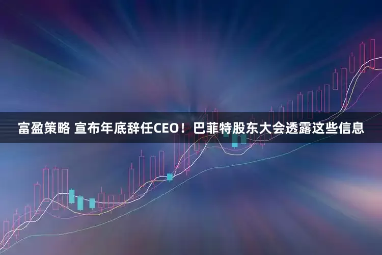 富盈策略 宣布年底辞任CEO！巴菲特股东大会透露这些信息