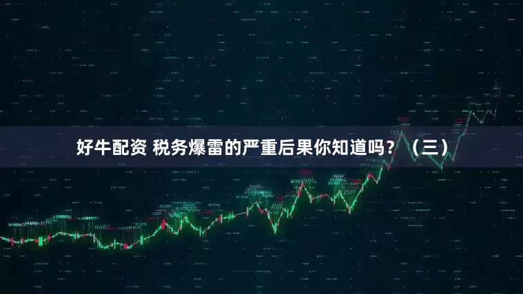 好牛配资 税务爆雷的严重后果你知道吗？（三）